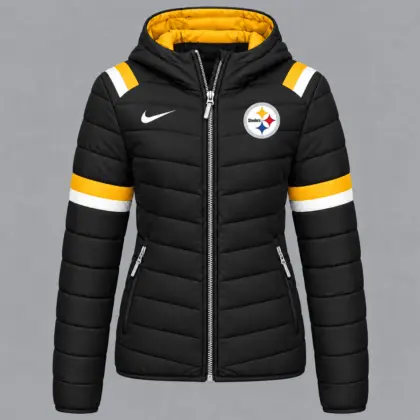 Pittsburgh Steelers | Premium NFL Team Pride Split-Panel Hooded Puffer Jacket NY