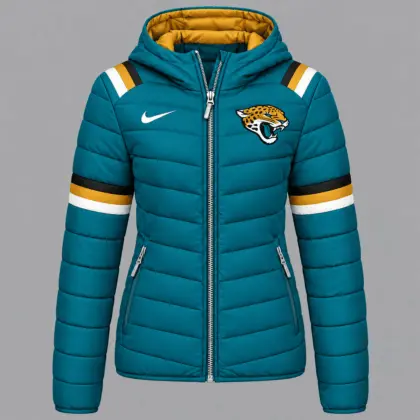 Jacksonville Jaguars | Premium NFL Team Pride Split-Panel Hooded Puffer Jacket NY