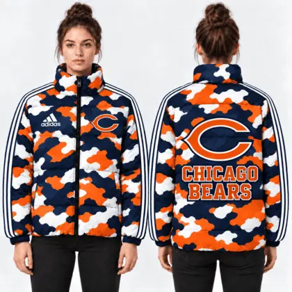 Chicago Bears | Premium NFL Urban Camo Quilted Puffer Jacket NTH1