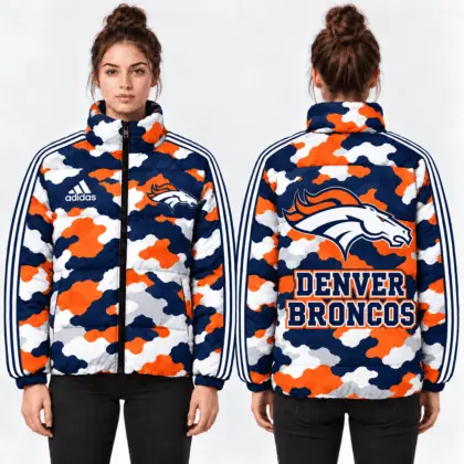 Denver Broncos | Premium NFL Urban Camo Quilted Puffer Jacket NTH1