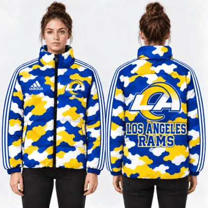 Los Angeles Rams | Premium NFL Urban Camo Quilted Puffer Jacket NTH1