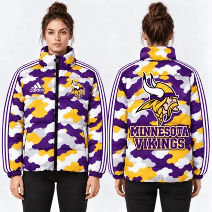 Minnesota Vikings | Premium NFL Urban Camo Quilted Puffer Jacket NTH1