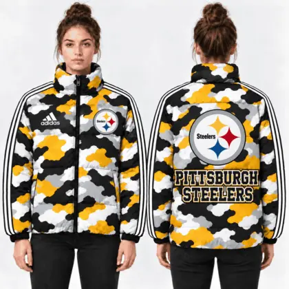 Pittsburgh Steelers | Premium NFL Urban Camo Quilted Puffer Jacket NTH1