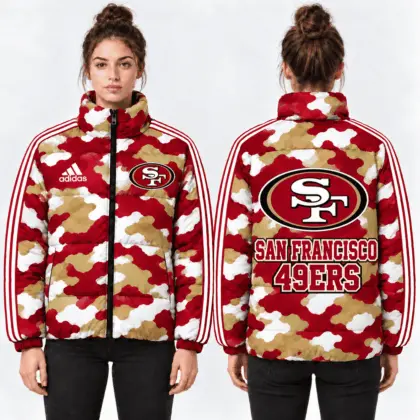 San Francisco 49ers | Premium NFL Urban Camo Quilted Puffer Jacket NTH1