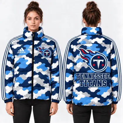 Tennessee Titans | Premium NFL Urban Camo Quilted Puffer Jacket NTH1