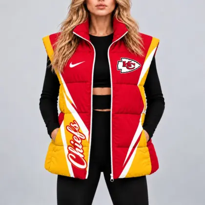 Kansas City Chiefs | Premium NFL Team Pride Oversize Women Puffer Vest NY
