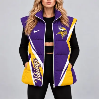 Minnesota Vikings | Premium NFL Team Pride Oversize Women Puffer Vest NY
