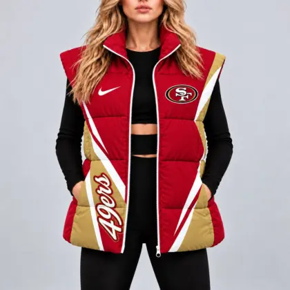 San Francisco 49ers | Premium NFL Team Pride Oversize Women Puffer Vest NY
