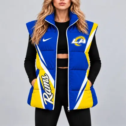 Los Angeles Rams | Premium NFL Team Pride Oversize Women Puffer Vest NY