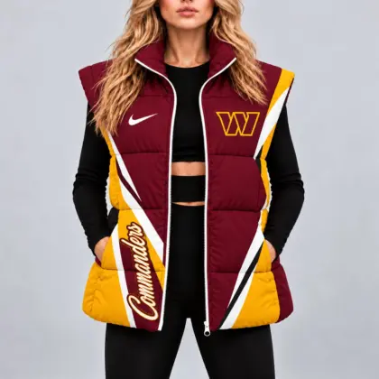 Washington Commanders | Premium NFL Team Pride Oversize Women Puffer Vest NY