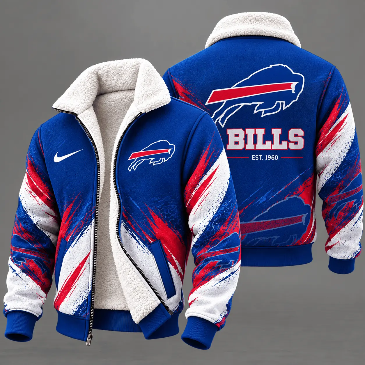 Buffalo Bills | Premium NFL Team Pride Sherpa Lined Fleece Jacket NY