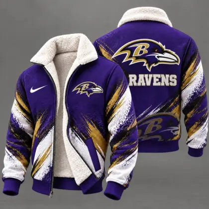 Baltimore Ravens | Premium NFL Team Pride Sherpa Lined Fleece Jacket NY