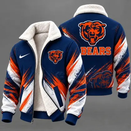 Chicago Bears | Premium NFL Team Pride Sherpa Lined Fleece Jacket NY