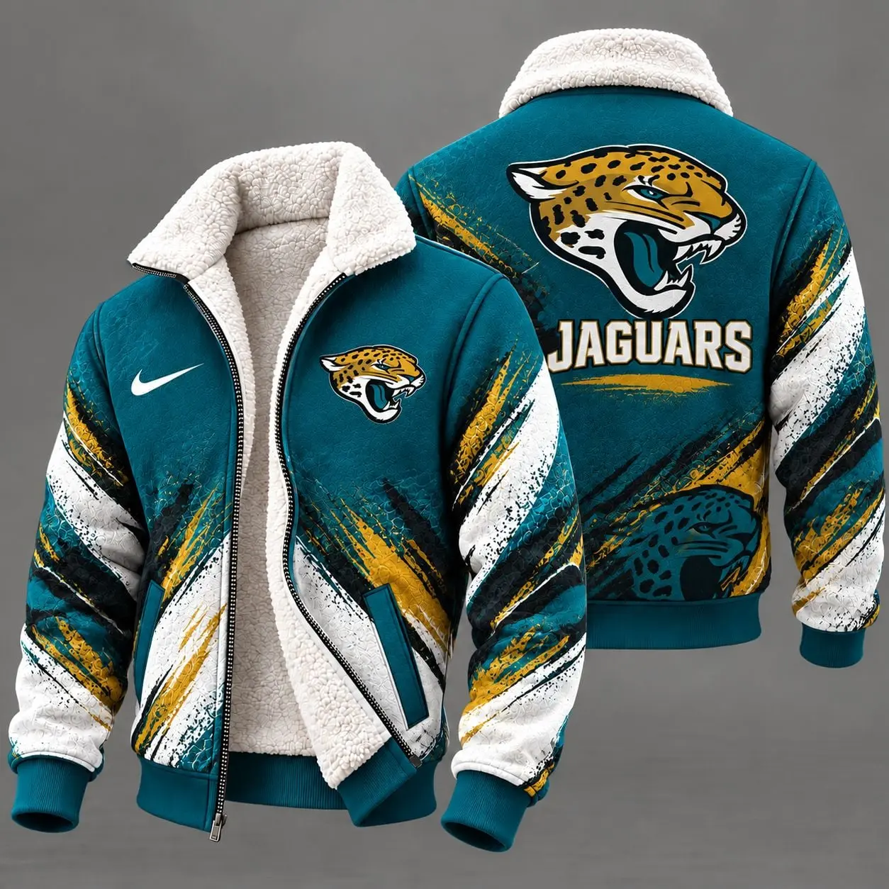 Jacksonville Jaguars | Premium NFL Team Pride Sherpa Lined Fleece Jacket NY