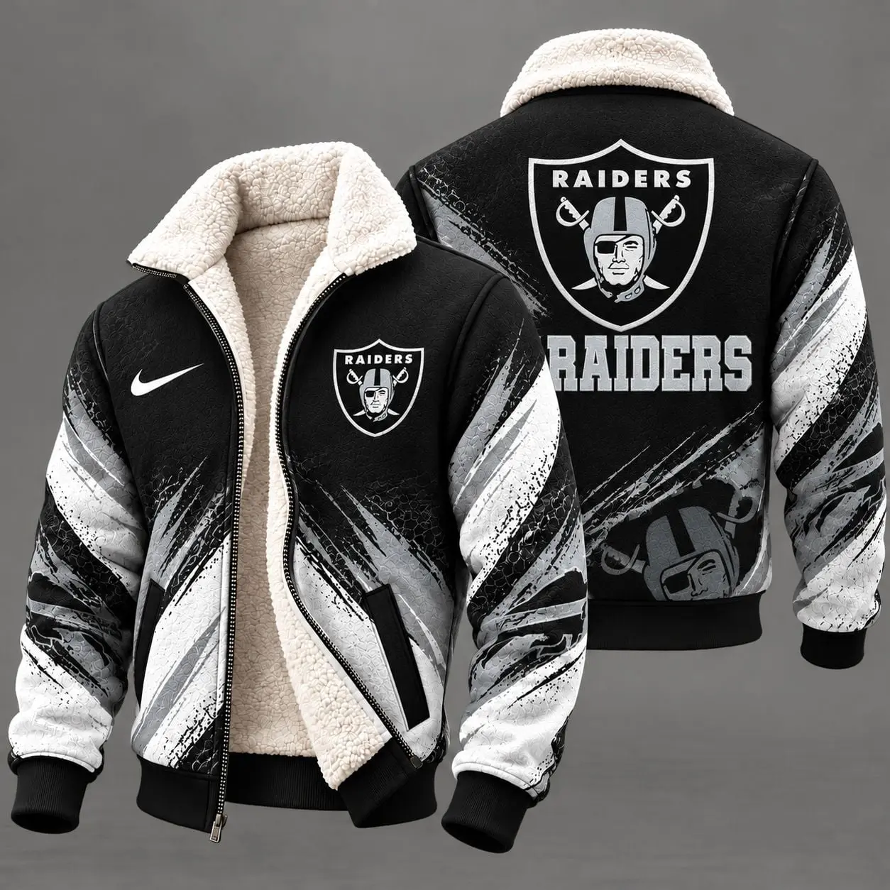 Las Vegas Raiders | Premium NFL Team Pride Sherpa Lined Fleece Jacket NY