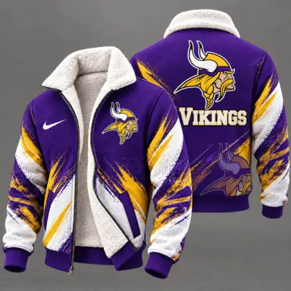 Minnesota Vikings | Premium NFL Team Pride Sherpa Lined Fleece Jacket NY