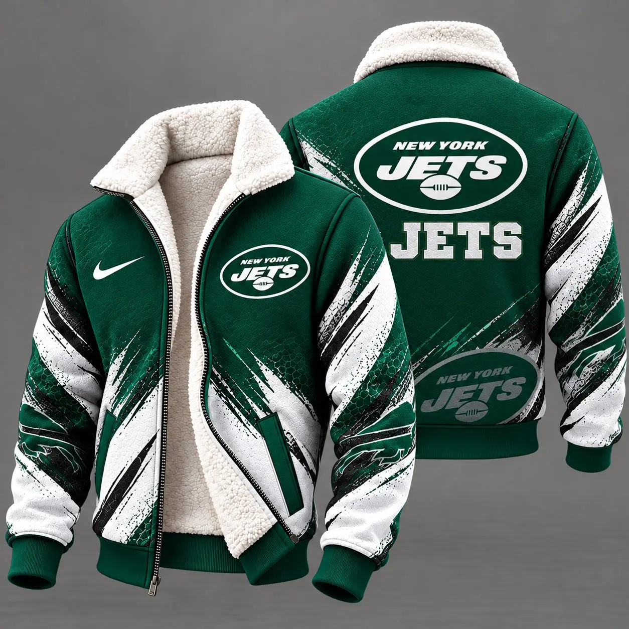New York Jets | Premium NFL Team Pride Sherpa Lined Fleece Jacket NY
