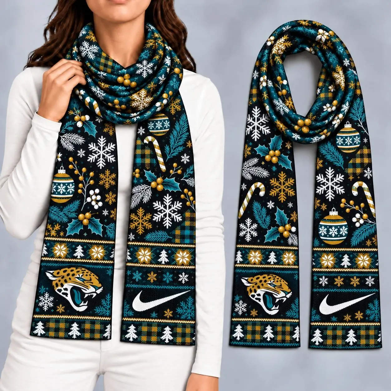 Jacksonville Jaguars | Premium NFL Christmas GameDay Ready Scarf NY