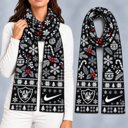 Las Vegas Raiders | Premium NFL Christmas GameDay Ready Scarf NY