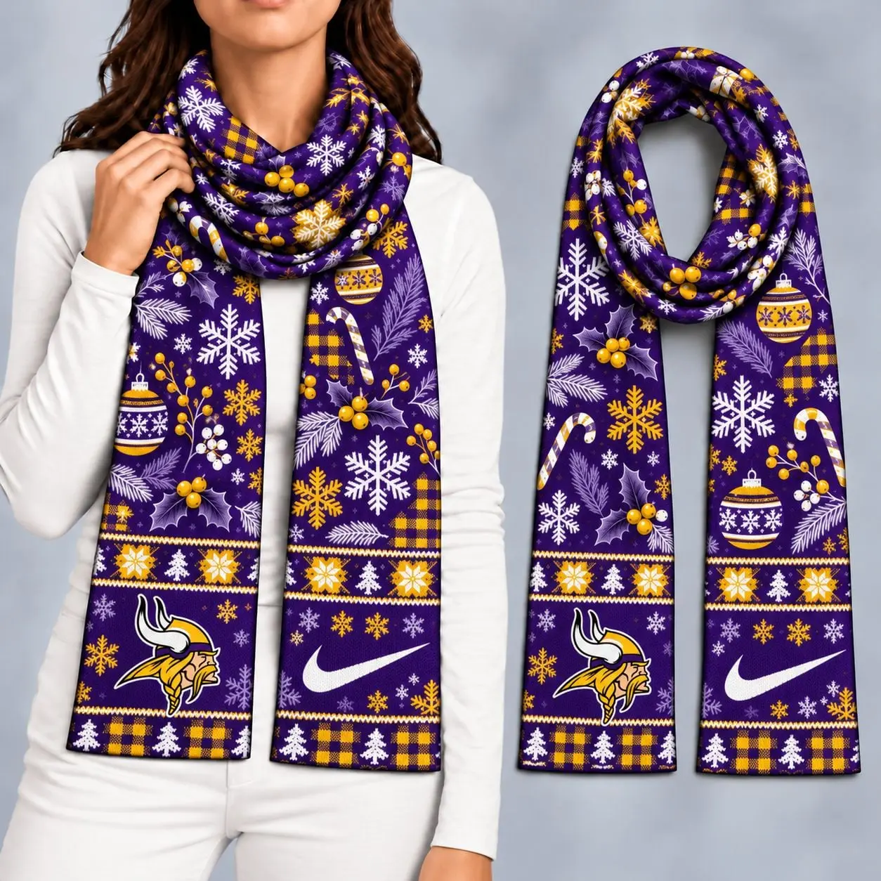 Minnesota Vikings | Premium NFL Christmas GameDay Ready Scarf NY