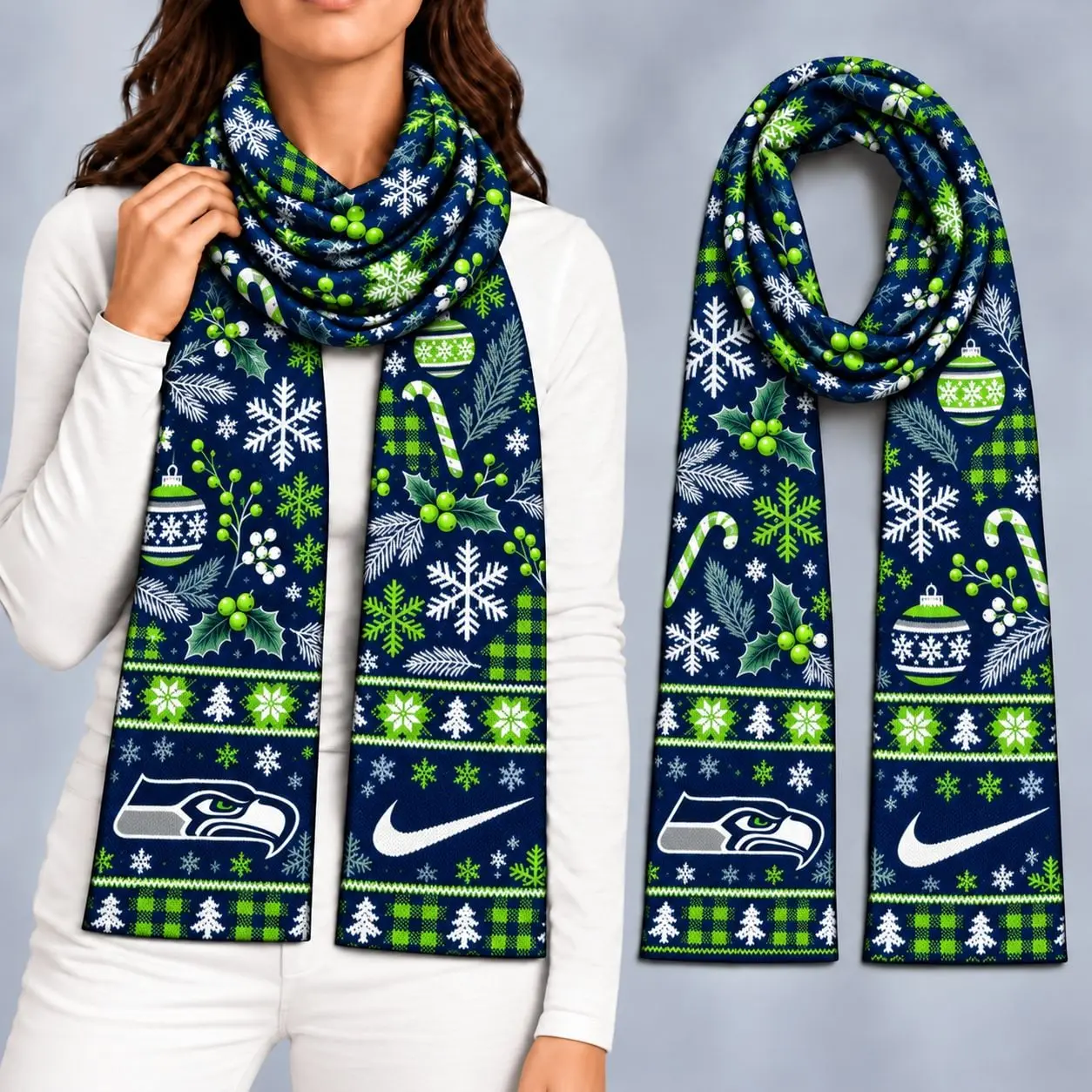 Seattle Seahawks | Premium NFL Christmas GameDay Ready Scarf NY