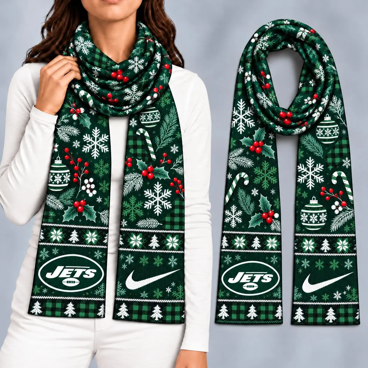 New York Jets | Premium NFL Christmas GameDay Ready Scarf NY
