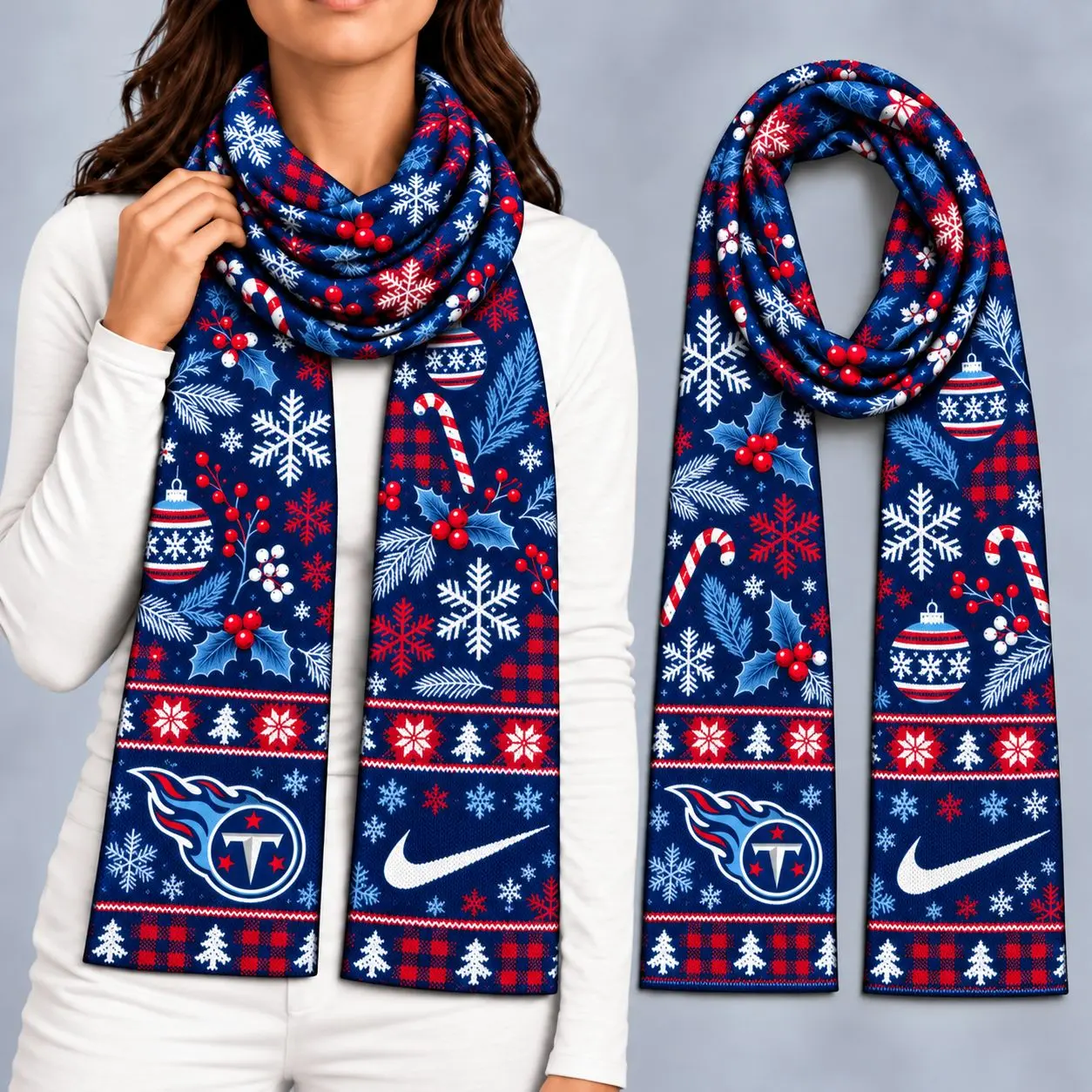 Tennessee Titans | Premium NFL Christmas GameDay Ready Scarf NY