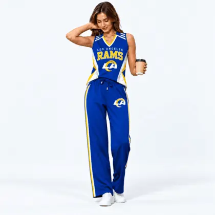 Los Angeles Rams | Premium NFL Women's Sleeveless V-Neck Tracksuit Set NTH1