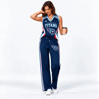 Tennessee Titans | Premium NFL Women's Sleeveless V-Neck Tracksuit Set NTH1