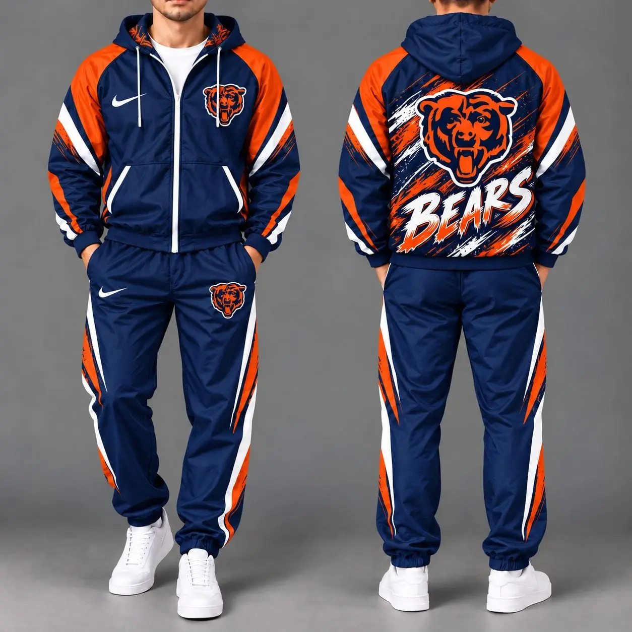 Chicago Bears | Premium NFL Team Pride Waterproof Polyester Jacket And Joggers Set NY