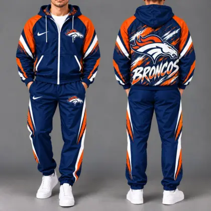 Denver Broncos | Premium NFL Team Pride Waterproof Polyester Jacket And Joggers Set NY