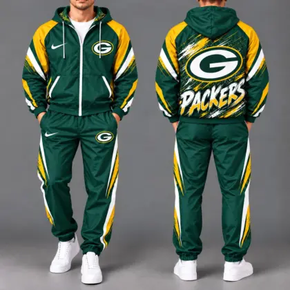 Green Bay Packers | Premium NFL Team Pride Waterproof Polyester Jacket And Joggers Set NY