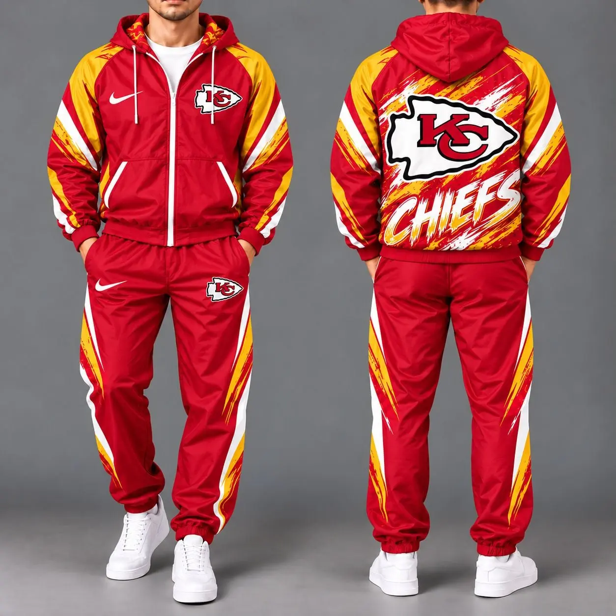 Kansas City Chiefs | Premium NFL Team Pride Waterproof Polyester Jacket And Joggers Set NY