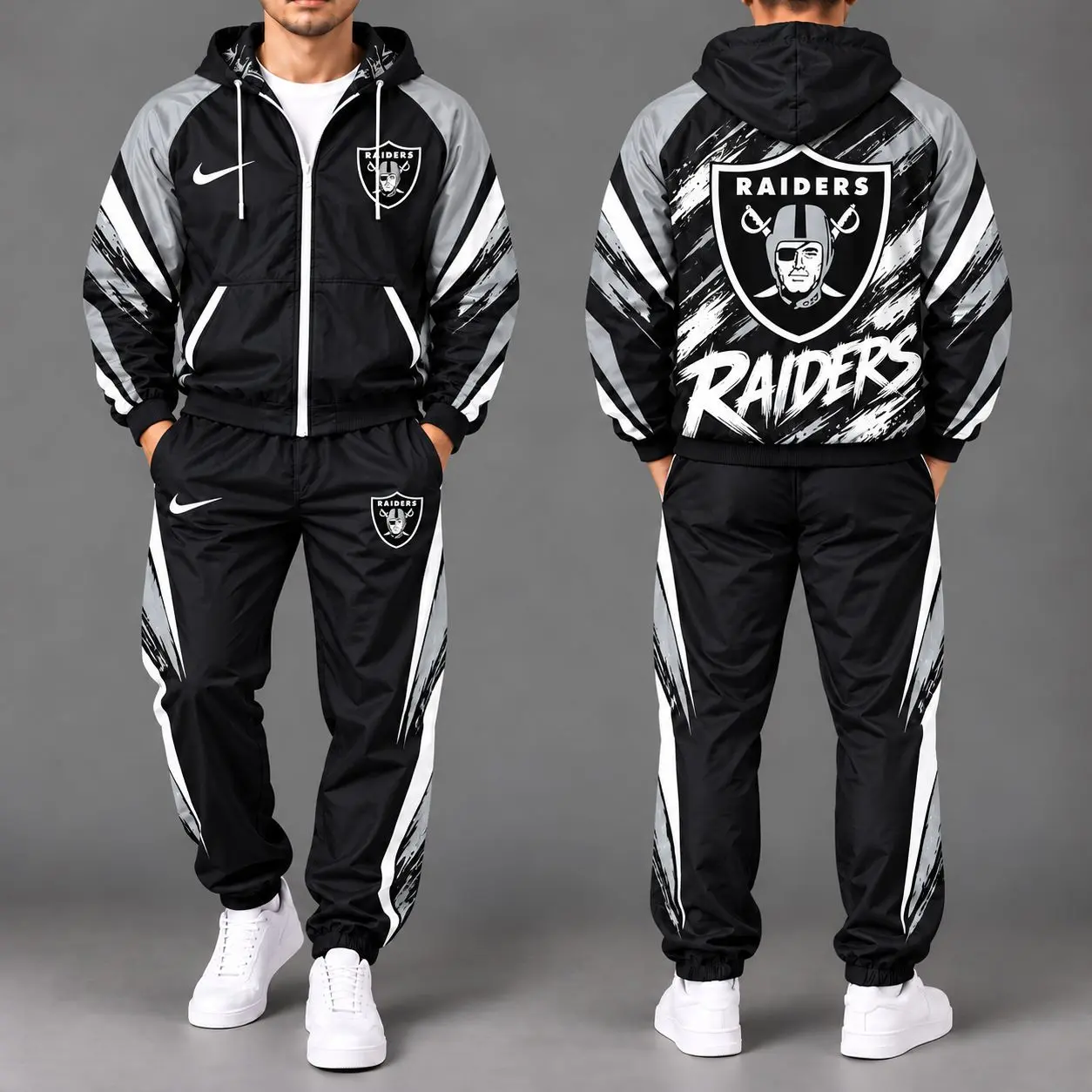 Las Vegas Raiders | Premium NFL Team Pride Waterproof Polyester Jacket And Joggers Set NY