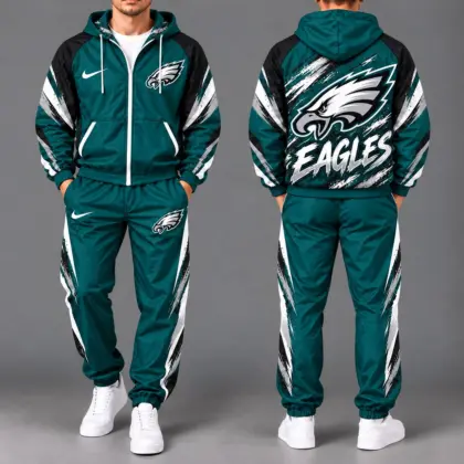 Philadelphia Eagles | Premium NFL Team Pride Waterproof Polyester Jacket And Joggers Set NY