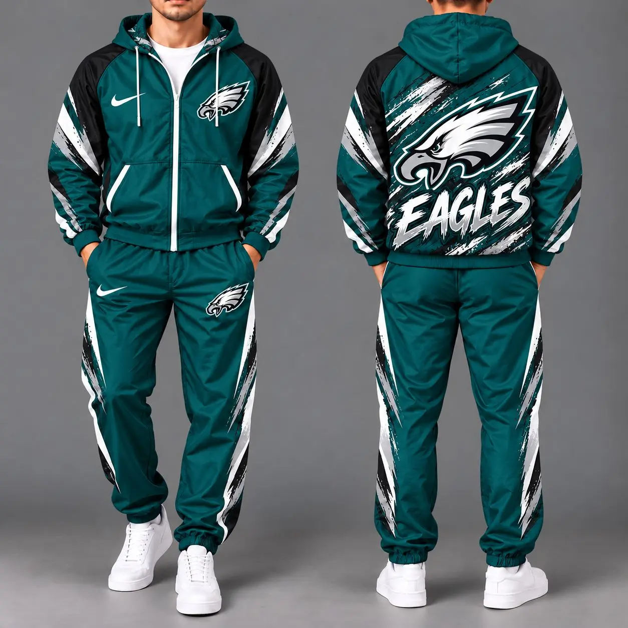 Philadelphia Eagles | Premium NFL Team Pride Waterproof Polyester Jacket And Joggers Set NY