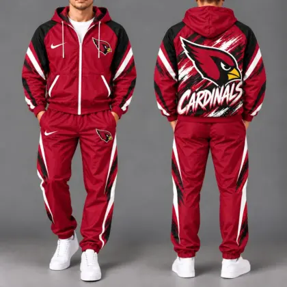 Arizona Cardinals | Premium NFL Team Pride Waterproof Polyester Jacket And Joggers Set NY