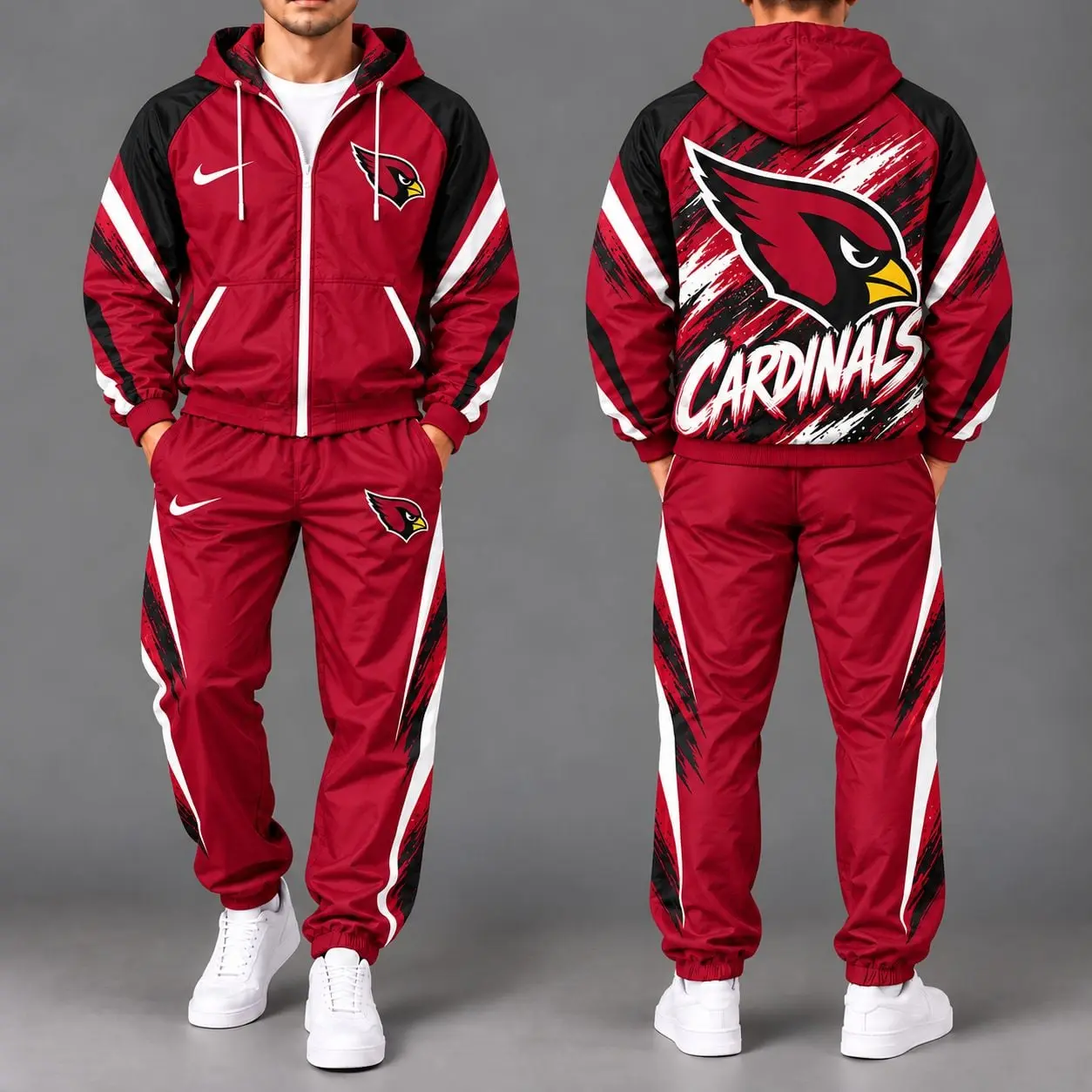 Arizona Cardinals | Premium NFL Team Pride Waterproof Polyester Jacket And Joggers Set NY
