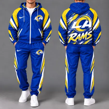 Los Angeles Rams | Premium NFL Team Pride Waterproof Polyester Jacket And Joggers Set NY