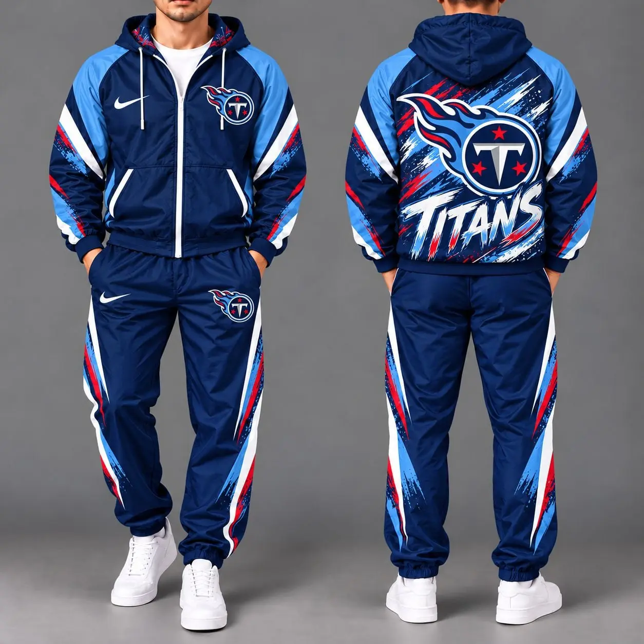 Tennessee Titans | Premium NFL Team Pride Waterproof Polyester Jacket And Joggers Set NY