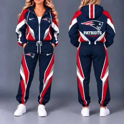 New England Patriots | Premium NFL Team Pride Waterproof Polyester Jacket And Jogger Pants Tracksuit Set NY