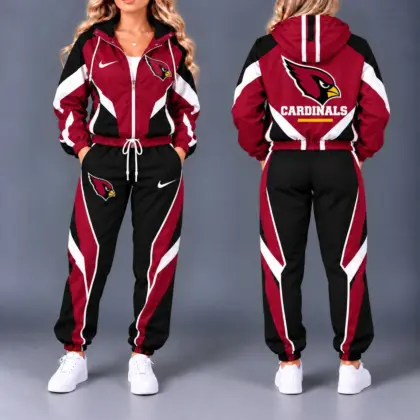 Arizona Cardinals | Premium NFL Team Pride Waterproof Polyester Jacket And Jogger Pants Tracksuit Set NY