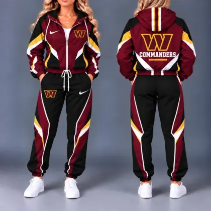 Washington Commanders | Premium NFL Team Pride Waterproof Polyester Jacket And Jogger Pants Tracksuit Set NY