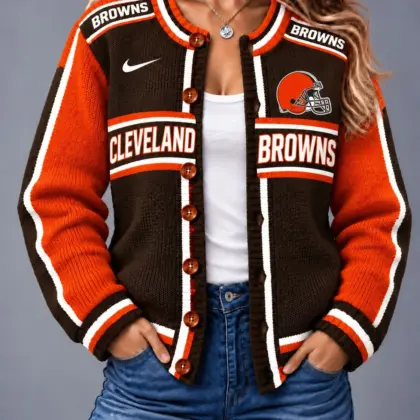 Cleveland Browns | Premium NFL Vintage Varsity Cardigan NY