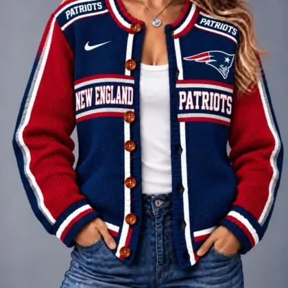 New England Patriots | Premium NFL Vintage Varsity Cardigan NY
