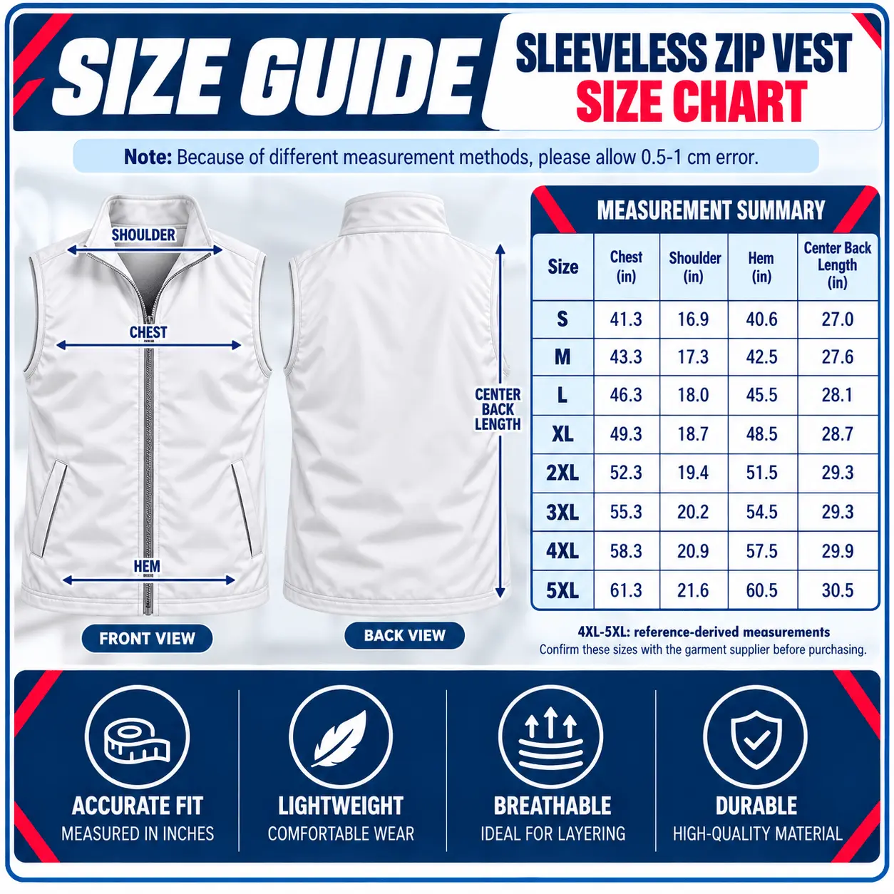 Chicago Bears | Premium NFL Elite Velocity Full-Zip Sleeveless Vest NTH1 - Image 2