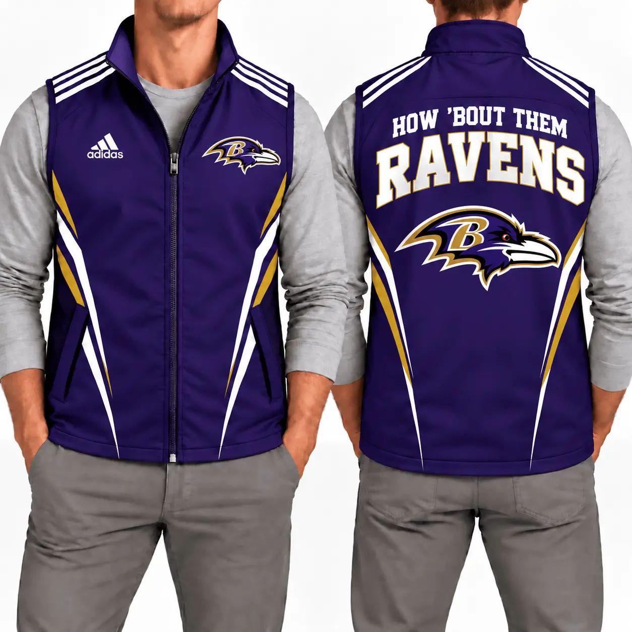 Baltimore Ravens | Premium NFL Elite Velocity Full-Zip Sleeveless Vest NTH1