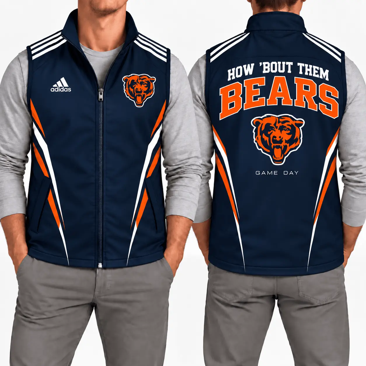Chicago Bears | Premium NFL Elite Velocity Full-Zip Sleeveless Vest NTH1
