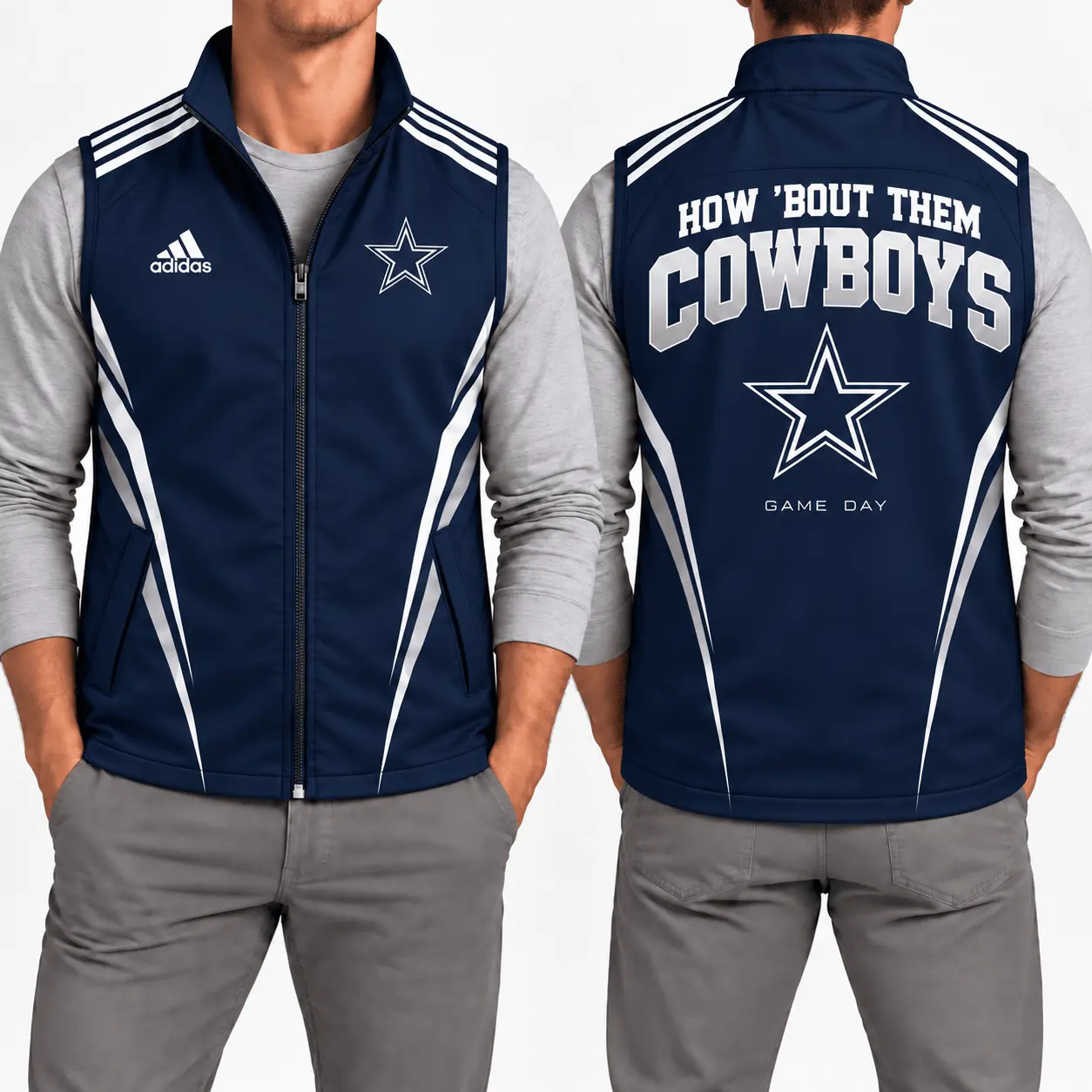 Dallas Cowboys | Premium NFL Elite Velocity Full-Zip Sleeveless Vest NTH1