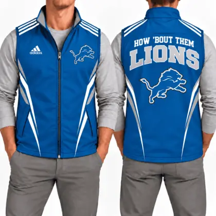 Detroit Lions | Premium NFL Elite Velocity Full-Zip Sleeveless Vest NTH1